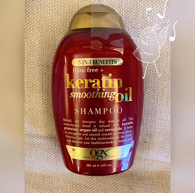 【海外正品】ogx extra  keratin oil shampoo摩洛哥光泽洗发水
