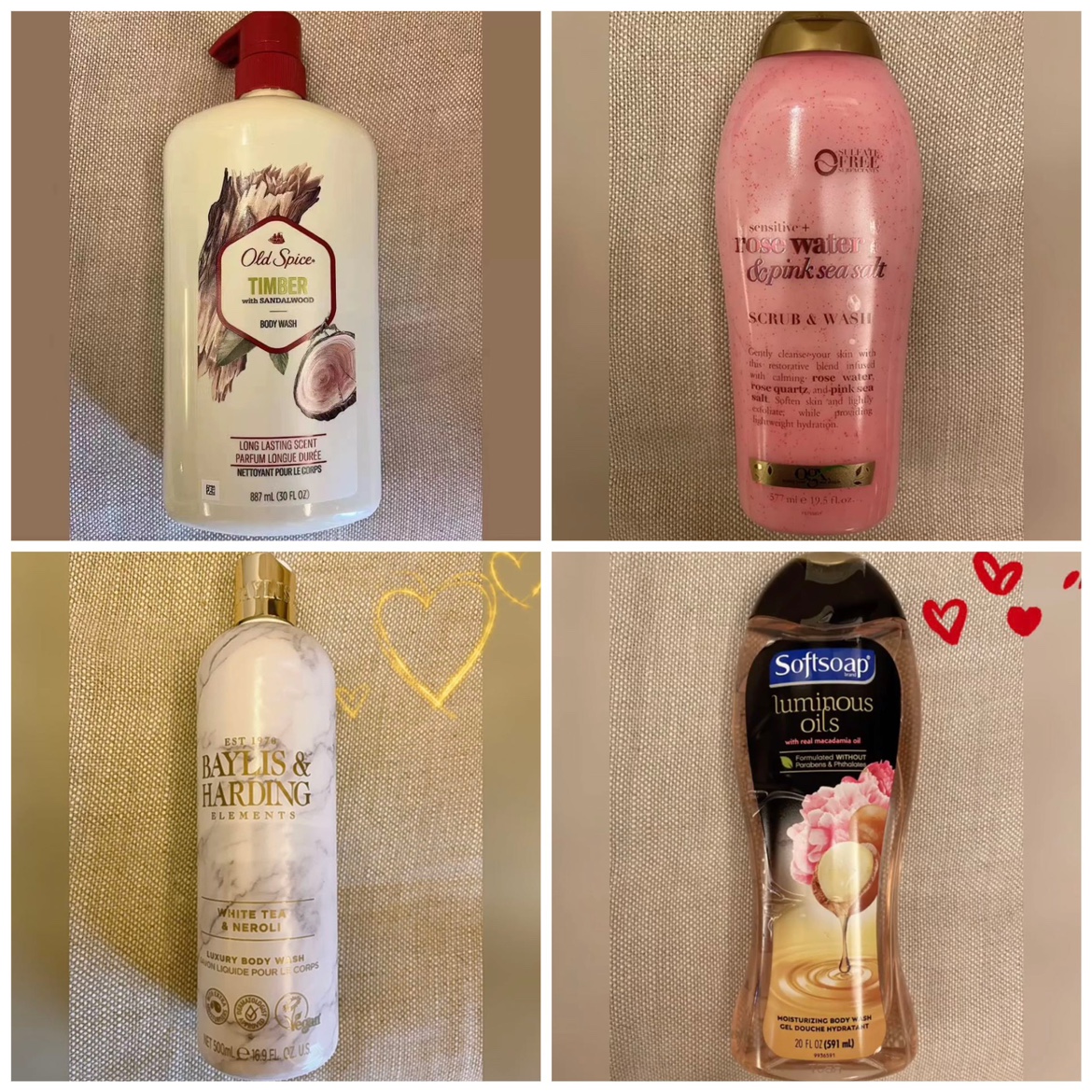 杏仁油茶花玫瑰沐浴露oldspice