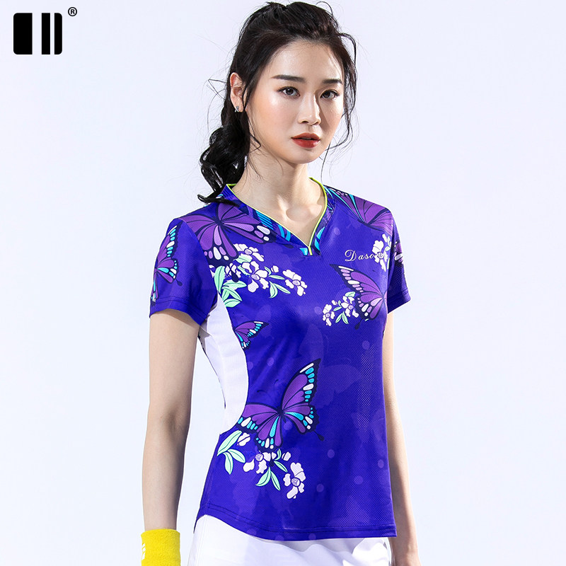 国风限量版女子速干网球羽毛球服图片