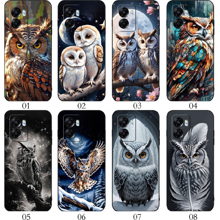 猫头鹰 适用iQOO Z8/U5/Neo6 SE/Z6/Z7/11 Pro/11S/10/9/8/Neo8/Neo7/红米 12/12R/realme V30t/手机壳