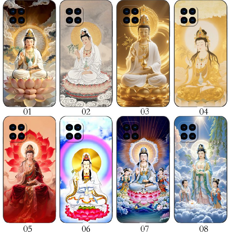观音菩萨 适用 华为 nova8 SE/Pro+/7i/红米Note 13/6/K70/10A/9C/小米11/13/14/青春10/realme Q手机壳