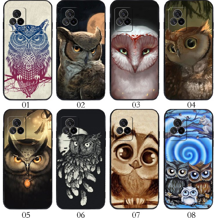 猫头鹰 适用vivo?Y31s/S9/X60/S7/Y52s/iQOO 7/U3/红米 K60E/K50 Pro/K40S/Civi 1S手机壳
