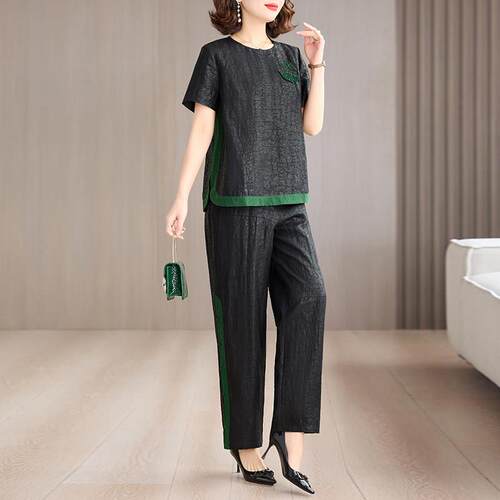 新中式贵妇人高端女装套装2026春夏新款气质优雅妈妈奢华两件套