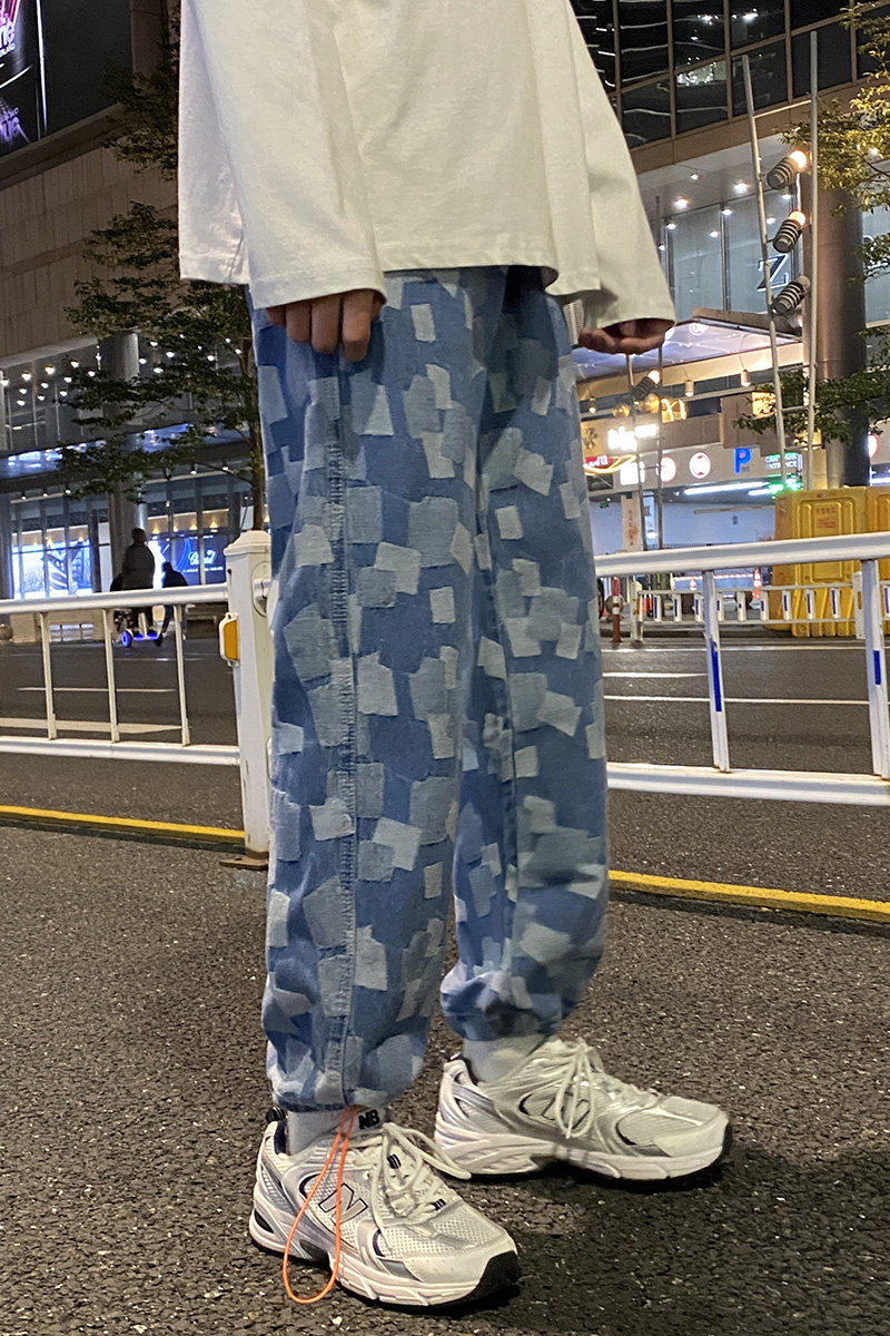 21春季提花宽松直筒牛仔裤XZ905-1-N219#P50,男装牛仔裤,星座905-1