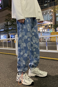 21春季提花宽松直筒牛仔裤XZ905-1-N219#P50图片