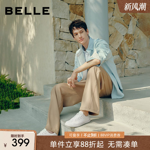 百丽男士休闲跑步阿甘德训板鞋男