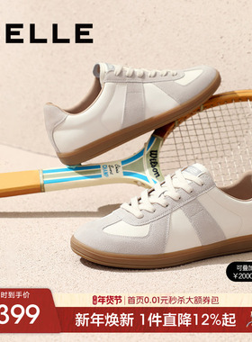 百丽男鞋薄底德训休闲鞋男春季新款运动板鞋子复古小白鞋8PP01AM5