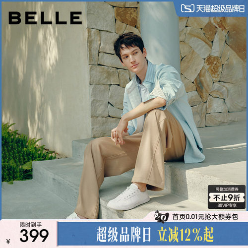 百丽男士休闲跑步阿甘德训板鞋男