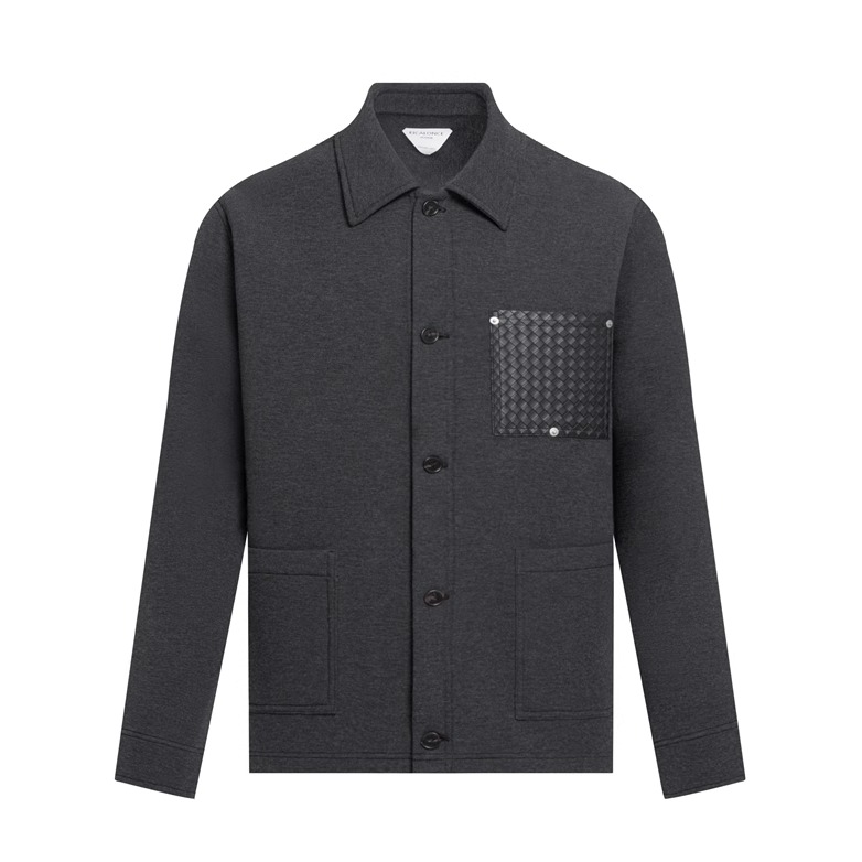 Eicalonce·意卡伦萨 24·FW简约百搭休闲夹克拼皮外套SM11938