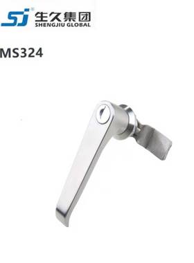 生久柜锁门锁MS324-1-1B不锈钢门锁 拉扣锁机箱锁配电柜锁 拉伸锁