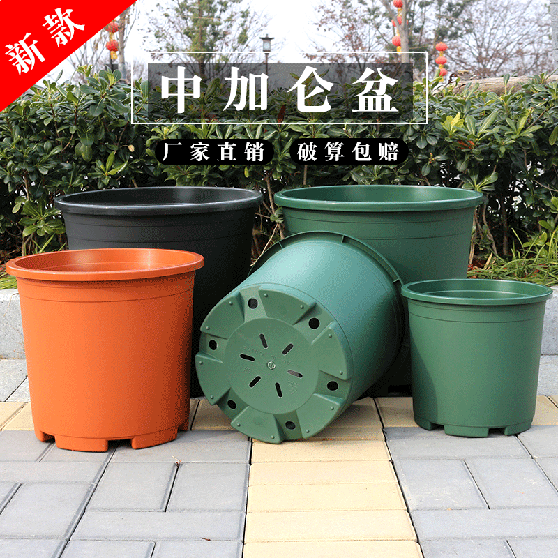 新款二代加仑盆加厚树脂塑料花盆月季多肉绿萝阳台种花菜园艺批发