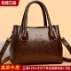 袋鼠真皮女包复古手提包女士2025新款 复古包包单肩斜挎包软皮百搭