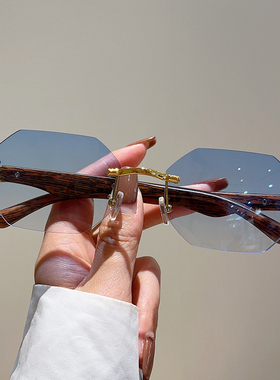 kammpt无框个性装饰男女防晒墨镜