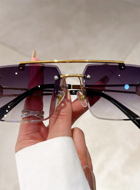 KAMMPT防强光无框豹子头复古墨镜