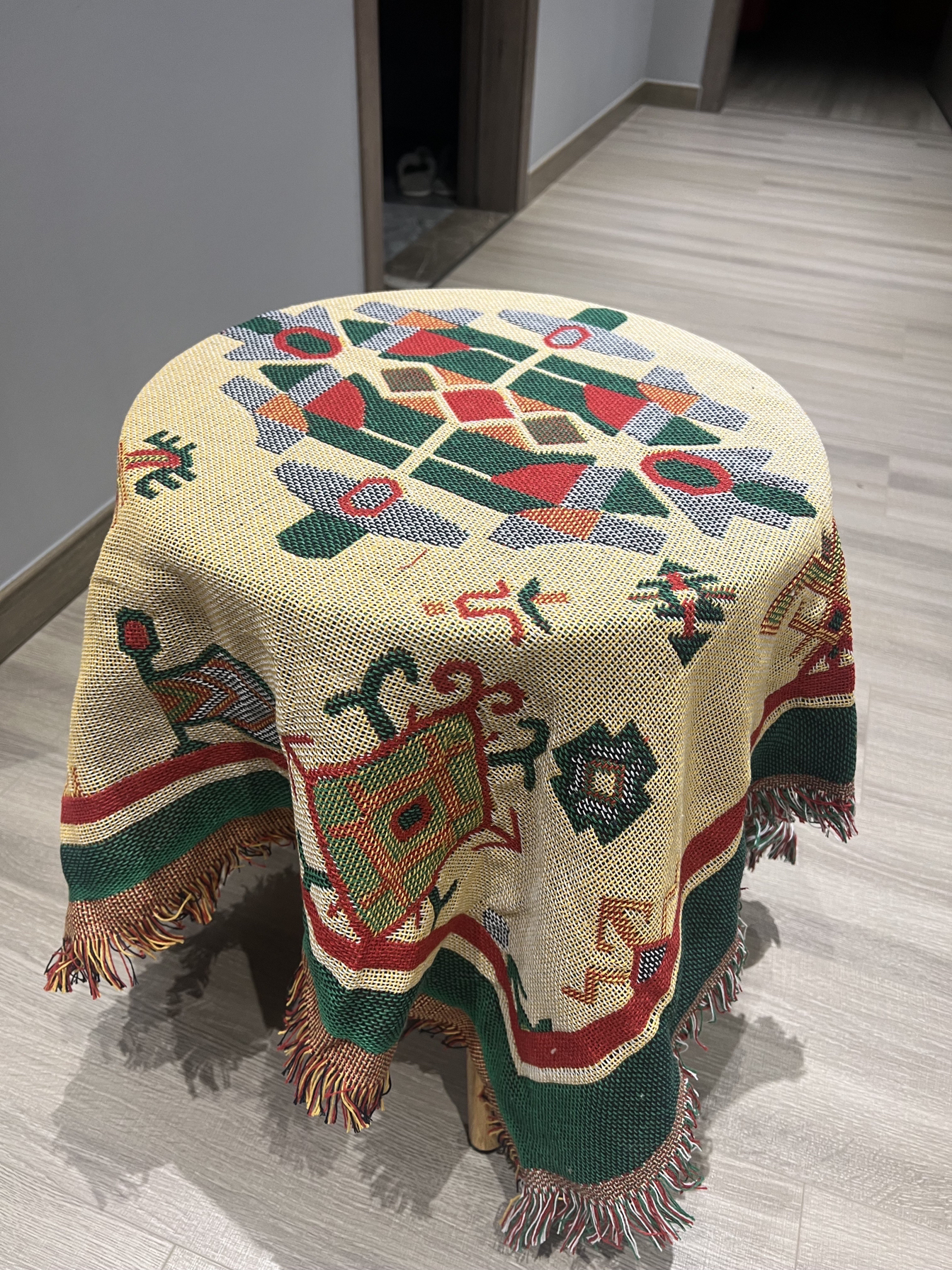 复古风桌布小圆桌子盖布茶几盖巾