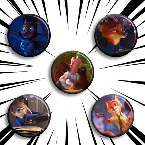 疯狂动物城动画吧唧徽章胸章吧唧