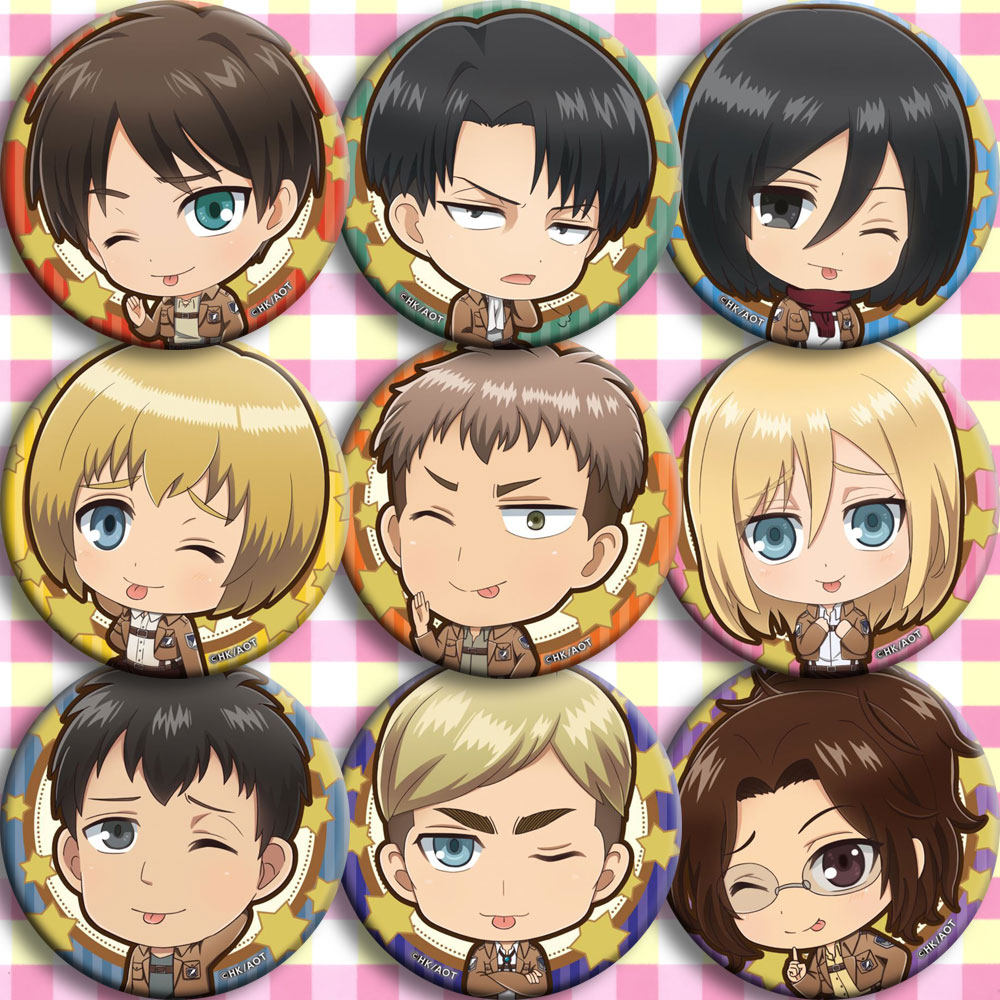 进击的巨人动漫徽章现货c款 二次元周边礼物吧唧定制三笠兵长海报