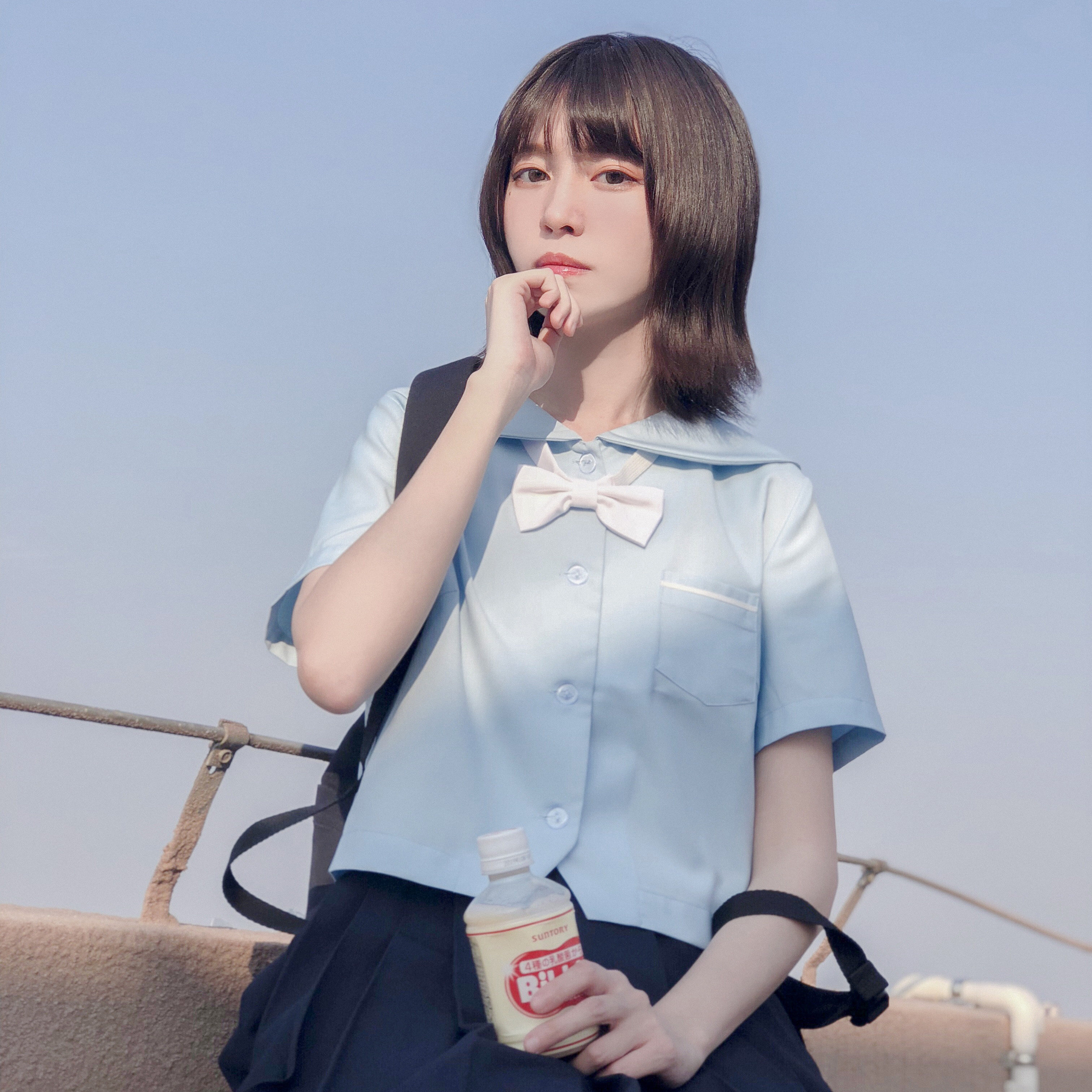 【西西酱】新款jk制服夏装现货星叶中水手服上衣水身无本浅水深水
