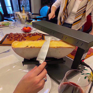 夏克里特烤奶酪瀑布牛排芝士Raclette加热机器电热烧烤架融化器