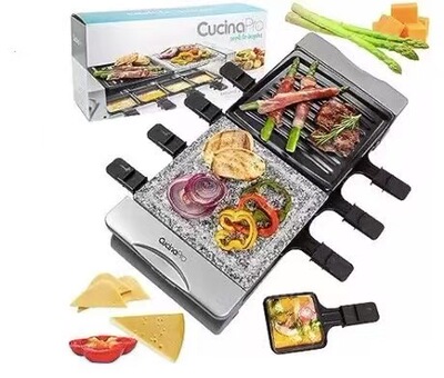 raclette grill电热烧烤炉奶酪烧烤芝士加热机家用无烟烤肉机烤盘