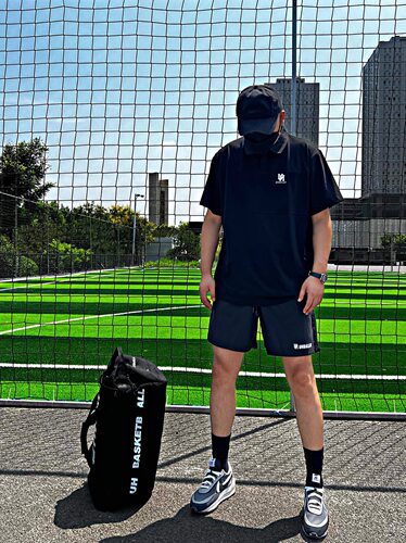 UH夏季教练服宽松五分袖polo衫