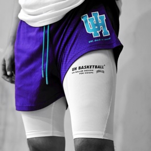 UHBALLER打底四分裤紧身春夏吸汗速干美式运动短裤高弹压缩裤男女