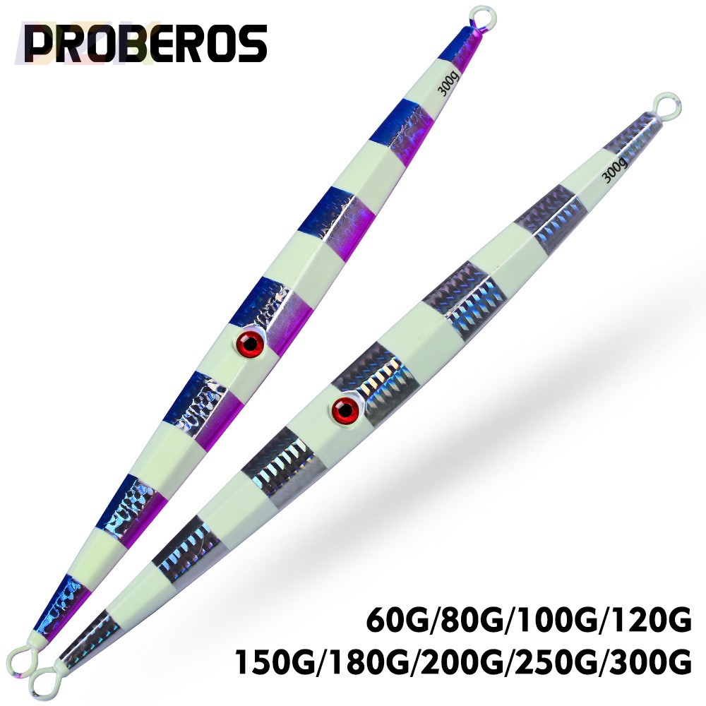 路亚铁板深海船钓快抽慢摇长条夜光铁板铅鱼 60-300g仿生路亚假.6