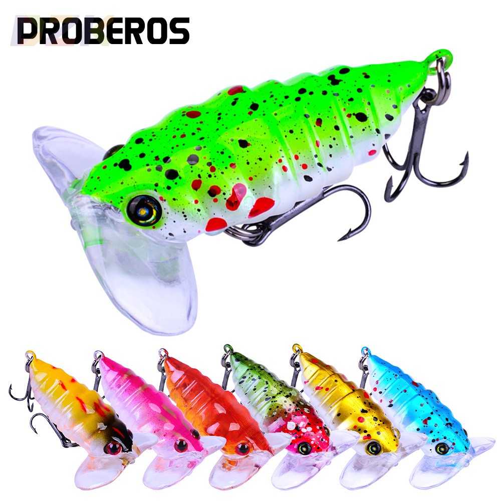 路亚昆虫饵知了蝉假饵4cm/4.2g仿生硬饵鱼饵DHC005.4