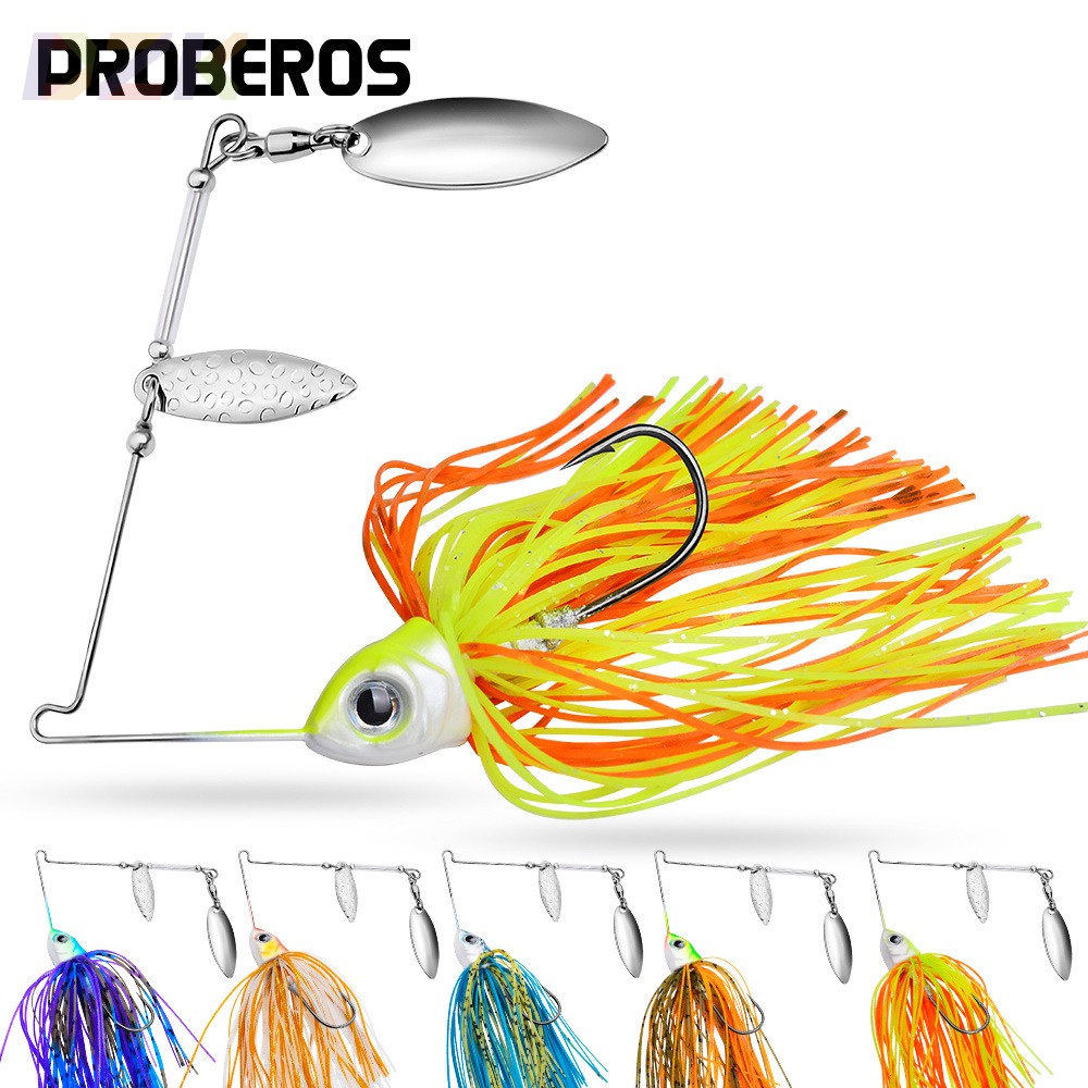 胡须佬路亚饵13.7G 17.5G流苏Spinnerbait金属亮片防挂底仿生鱼.5