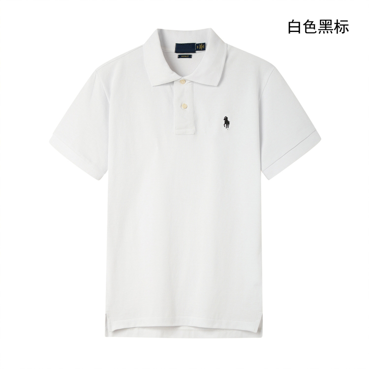 thumbnail for Men's Pure Cotton Lapel Short-Sleeved T-Shirt Summer Polo Shirt Lapel T-Shirt Polo Shirt Business Casual Large Size Half-Sleeve