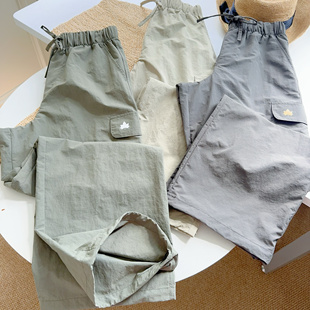 新款 复古长裤 工装 女高腰阔腿直筒休闲宽松美式 子 裤 2025日单秋季