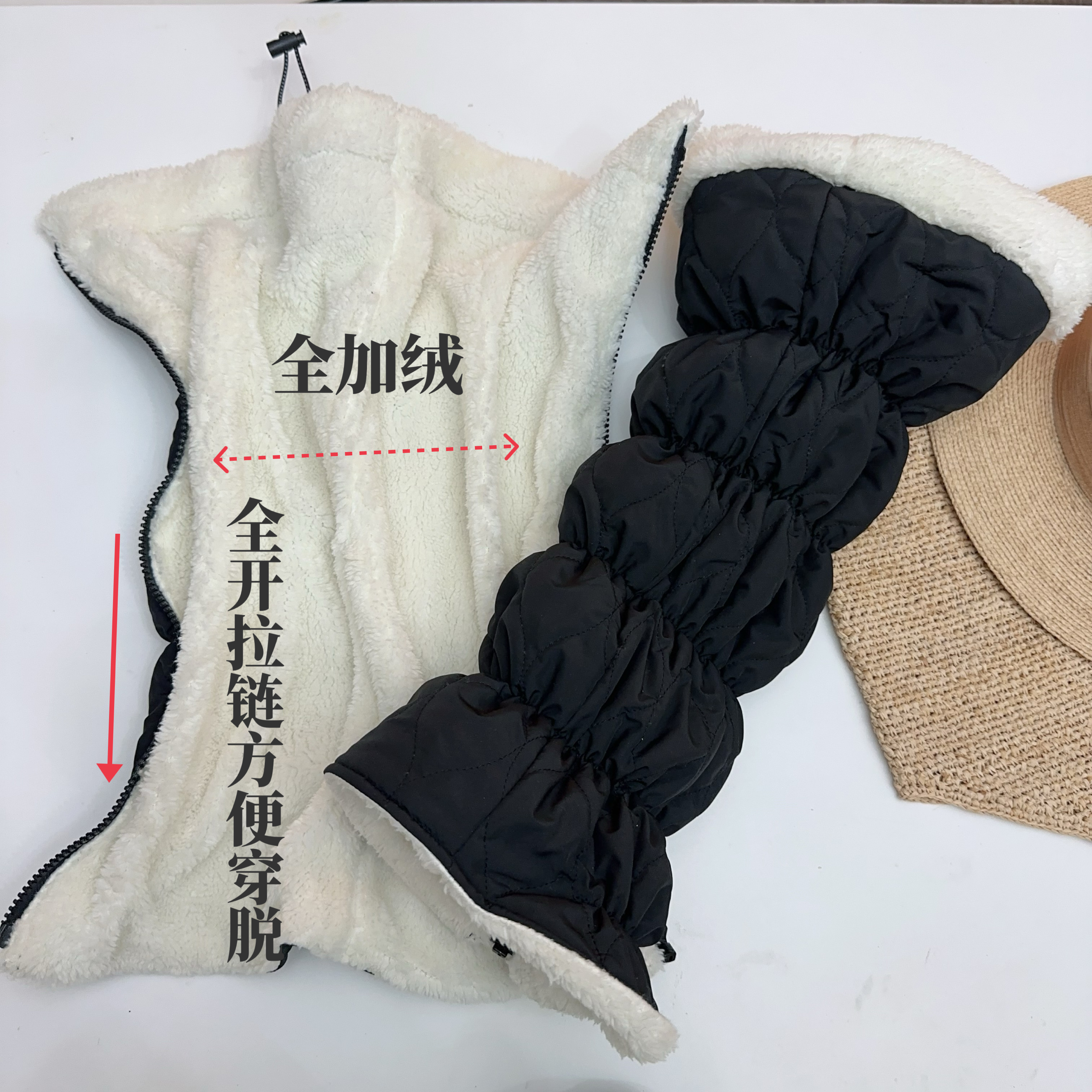 冬季保暖加绒腿套护腿护膝骑电动车户外运动用拉链护膝防风
