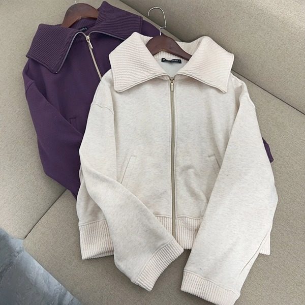 2026春季新款女士短款外套拉链开衫百搭舒适翻领卫衣,女装/女士精品,短外套,淘宝优惠券,粉丝福利购,淘宝优惠卷