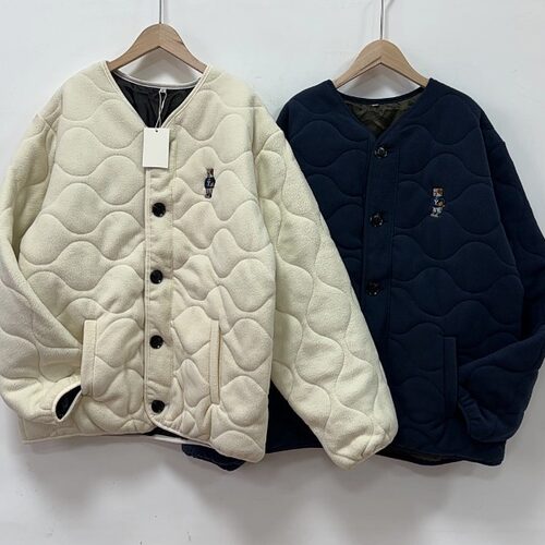 现货特价！韩国刺绣毛绒棉服夹克外套男女