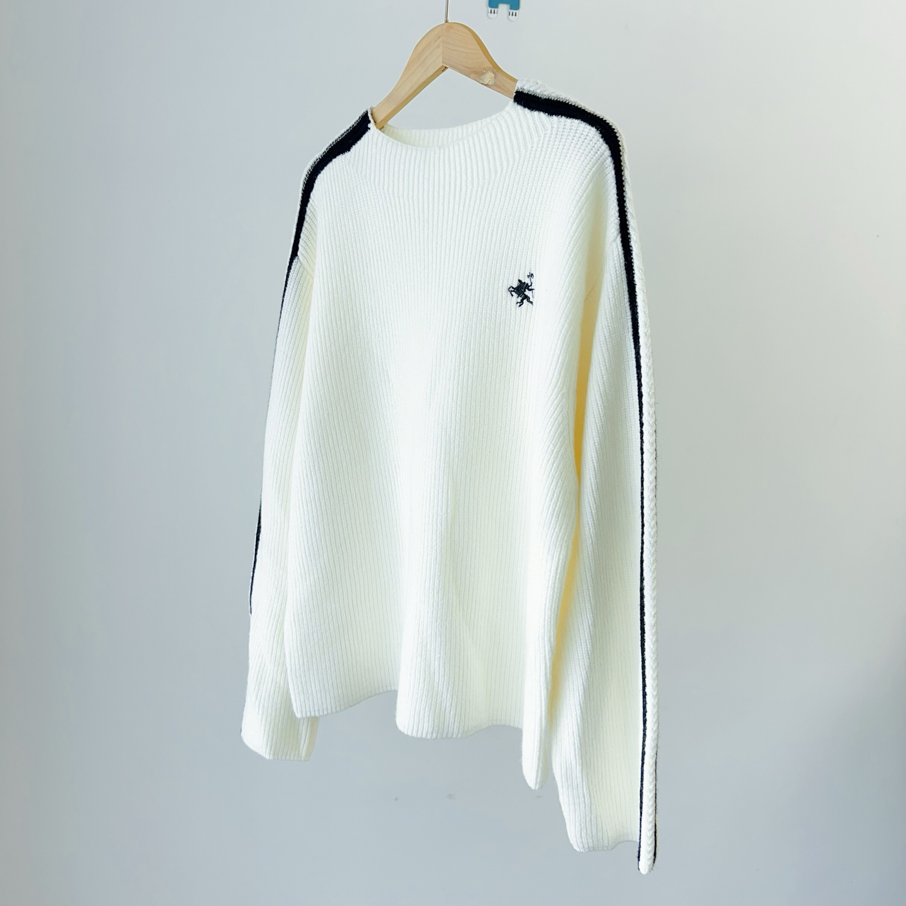 日单原单女士针织毛衣花色长袖圆领套头毛衣针织衫