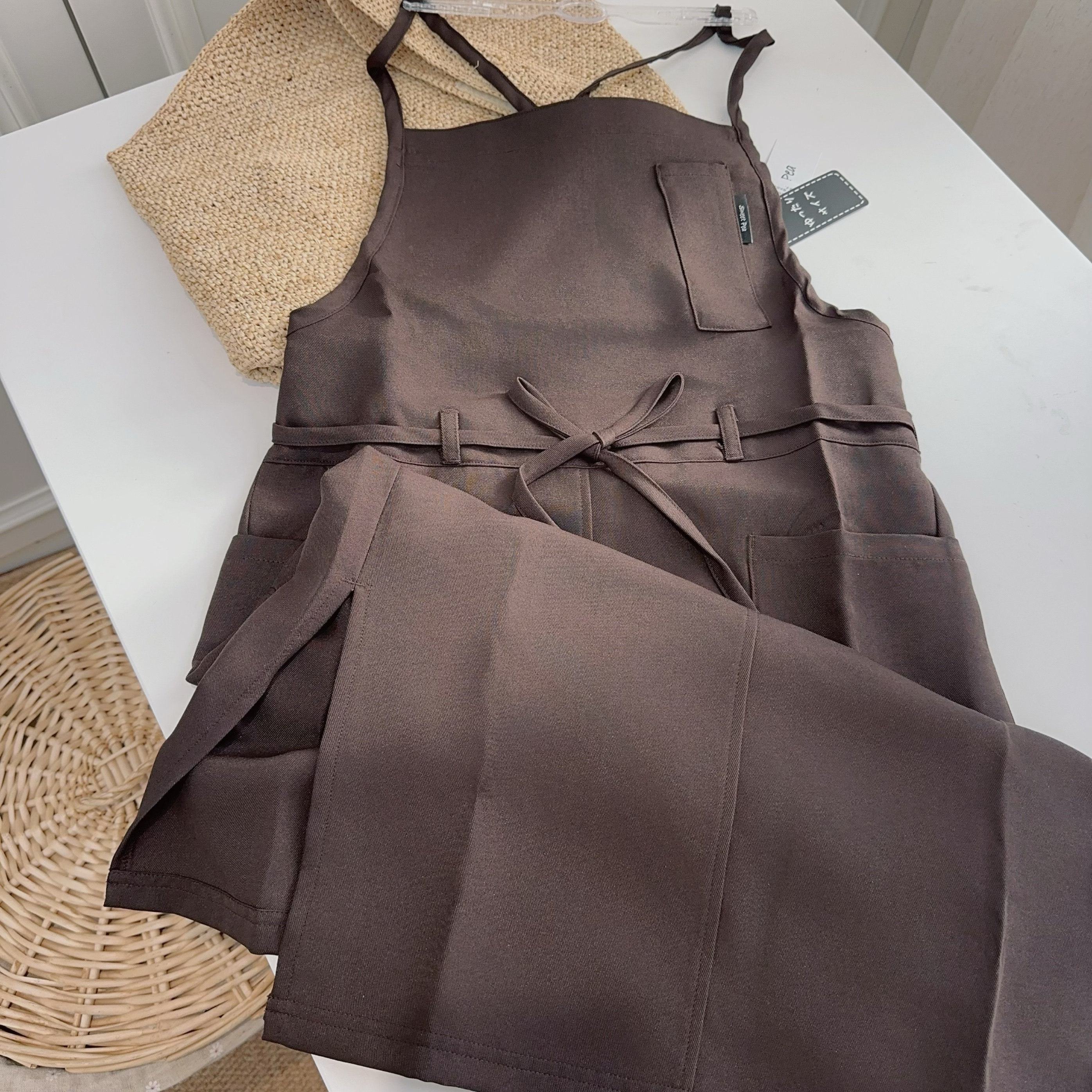 日单女款围裙宽松休闲百搭围裙防污时尚垂感好围裙,女装/女士精品,连衣裙,淘宝优惠券,粉丝福利购,淘宝优惠卷