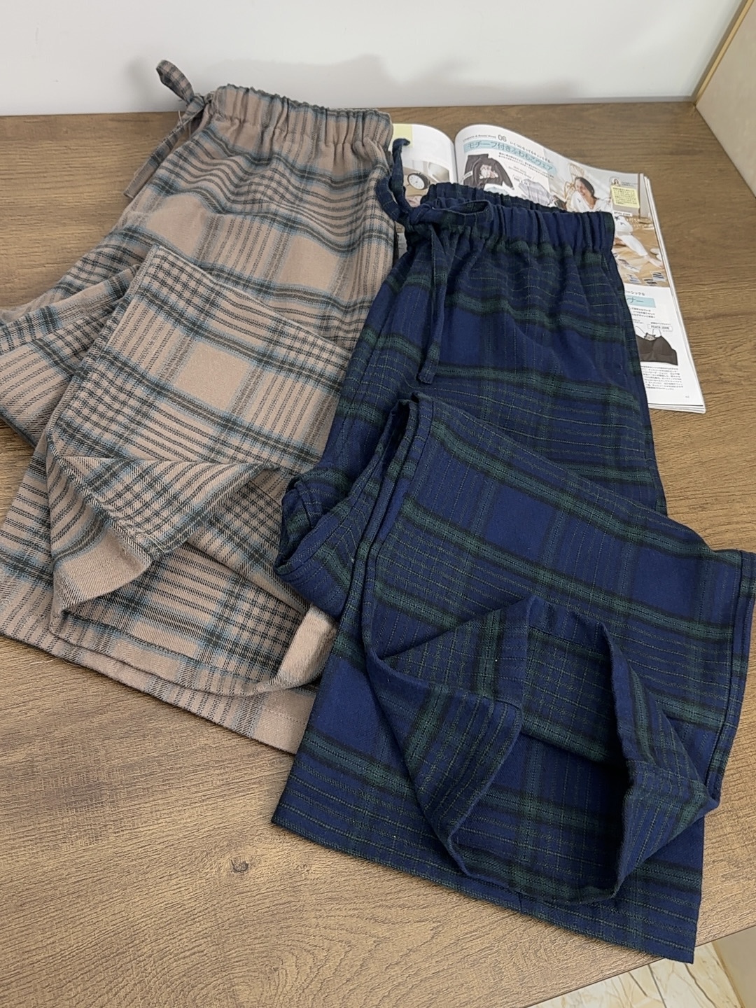 值得拥有xian定面料法兰绒纯棉磨毛四季穿休闲裤家居裤直筒阔腿裤