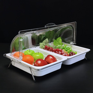 酒店甜品台展示架面包蛋糕托盘罩多格带盖果盘自助餐凉菜寿司摆台