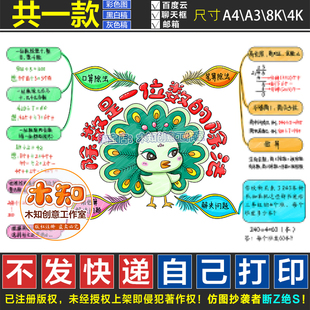 908号除数是一位数的除法思维导图手抄报三下数学第二单元FS