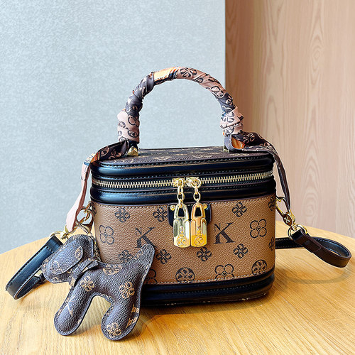 时尚老花盒子包斜挎小包包