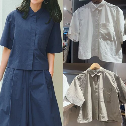 柜149！女装男装休闲宽松短衬衫/短袖衬衣简约百搭26春夏 488448