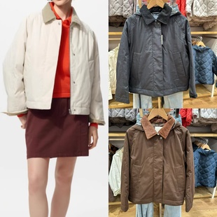 柜299!空气棉服棉衣女装冬新款连帽棉袄短款保暖厚外套女479764