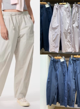 柜249！女装休闲廓形长裤/弯刀镰刀裤子系腰带休闲长裤 485273