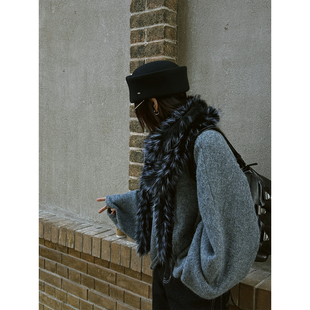 MOERSHOP  浪漫公式  配饰系列环保皮草多功能加长毛围巾