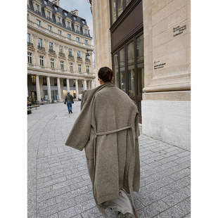 MOERSHOP   高质时髦精 慵懒系列羊绒感浴袍式毛织大开衫大衣外套