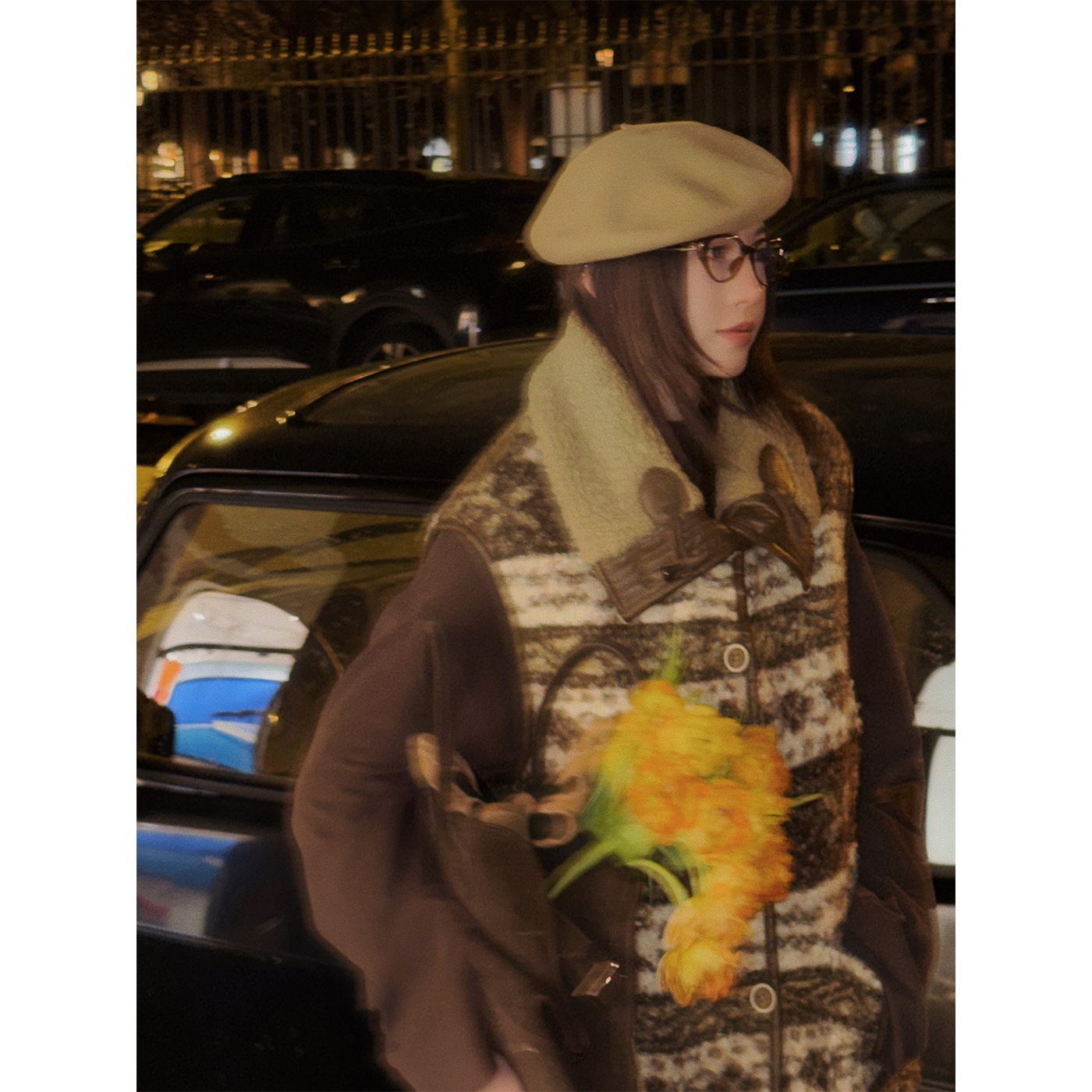 MOERSHOP  新年预备 经典系列两面穿费尔岛皮毛一体马甲