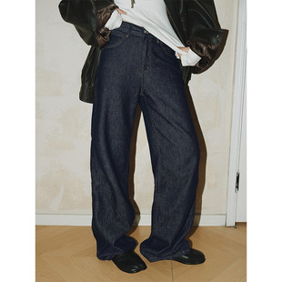 女冬加绒裤 MOERSHOP 原牛色丹宁超模牛仔裤 直筒经典 长腿精2.0