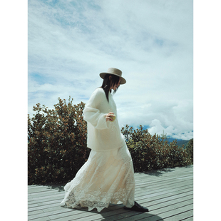 MOERSHOP 立体主义 重工全棉钩花半身裙