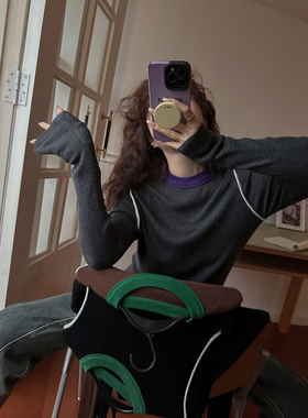 MOERSHOP 天赋级选手 羊毛弹力打底衫女2023秋冬圆领显瘦内搭上衣