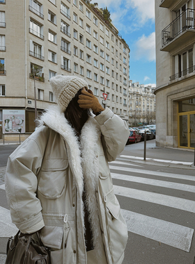 MOERSHOP 温暖咏存 御寒系列可拆卸环保滩羊毛工装羽绒服